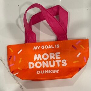 Dunkin' Orange and Pink Tote Bag donut tote
